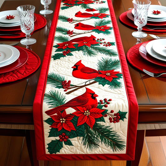 Christmas Cardinal NTA311024231 Quilted Table Runner