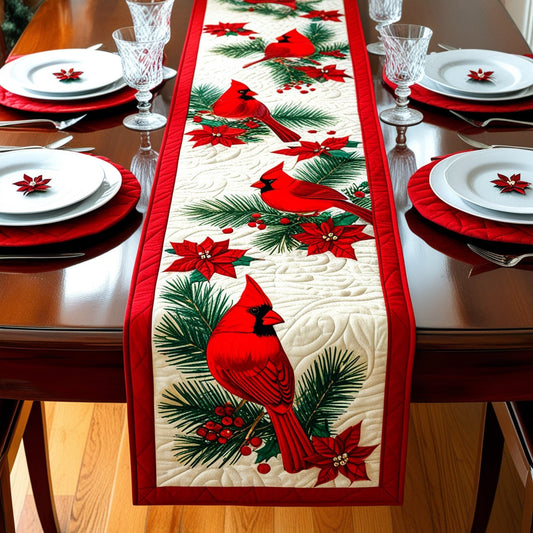 Christmas Cardinal NTA311024233 Quilted Table Runner