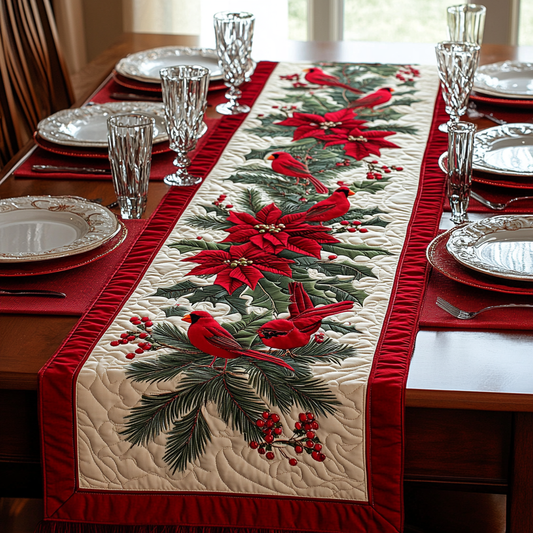 Christmas Cardinal TAI311024227 Quilted Table Runner