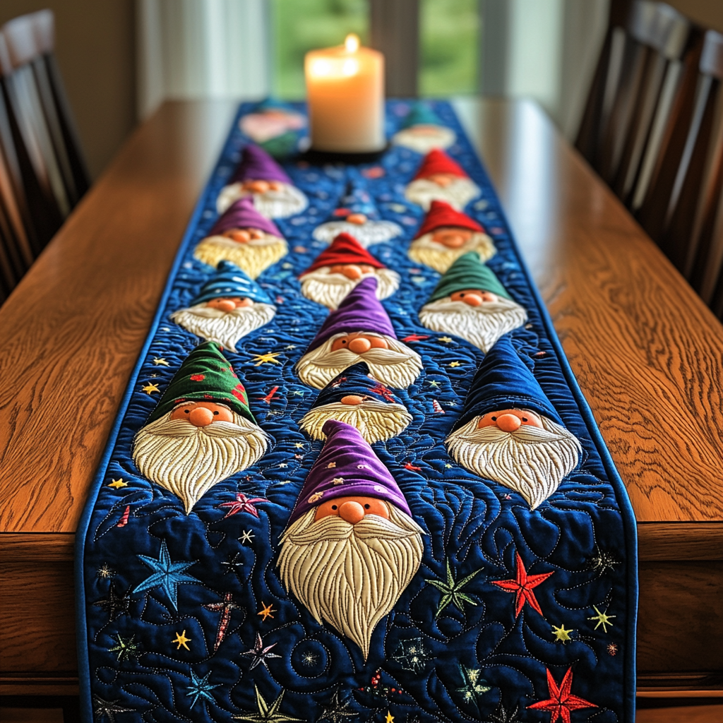 Christmas Gnome TAI041124634 Quilted Table Runner