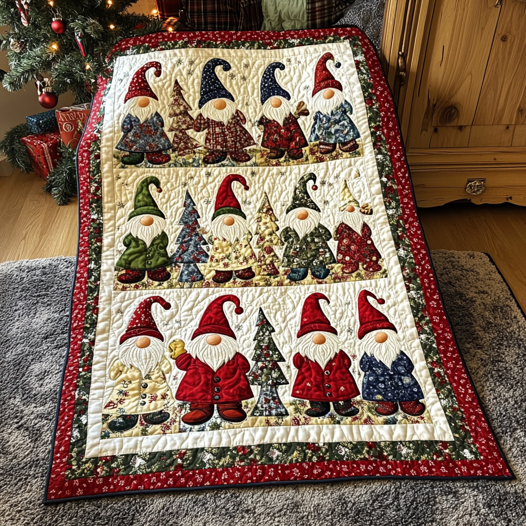 Christmas Gnome TAI281024239 Quilt Blanket