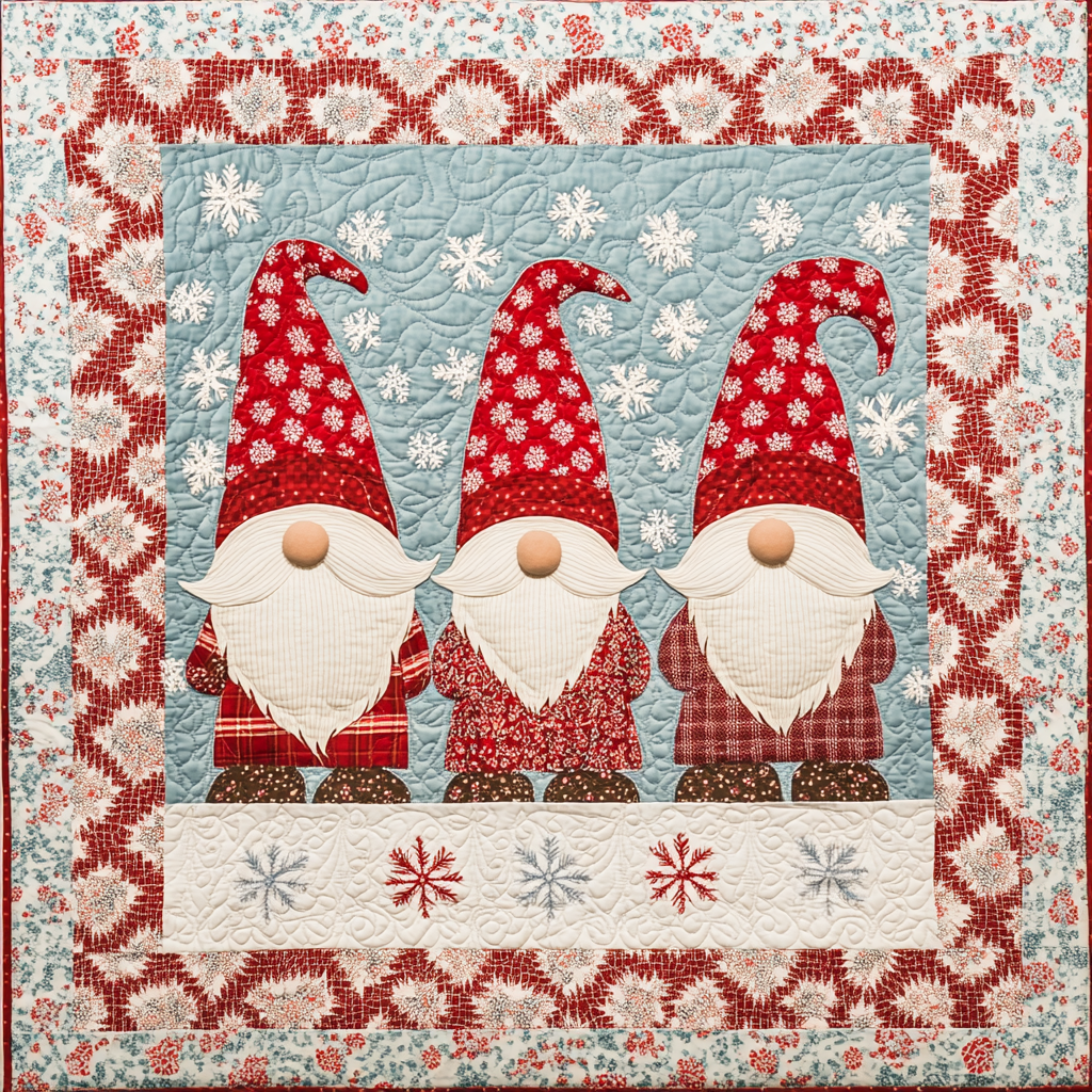 Christmas Gnome TAI281024252 Quilt Blanket