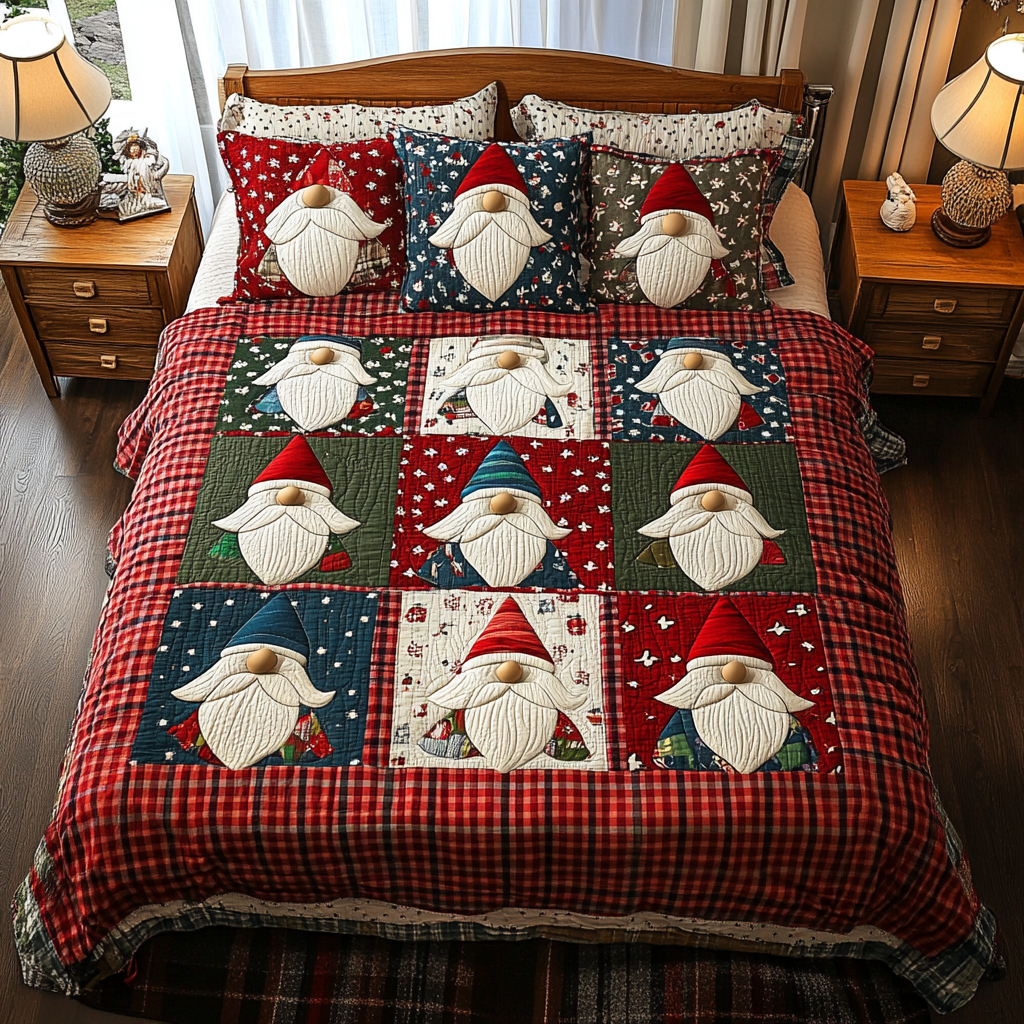 Christmas Gnome TAI311024026 Quilt Bedding Set