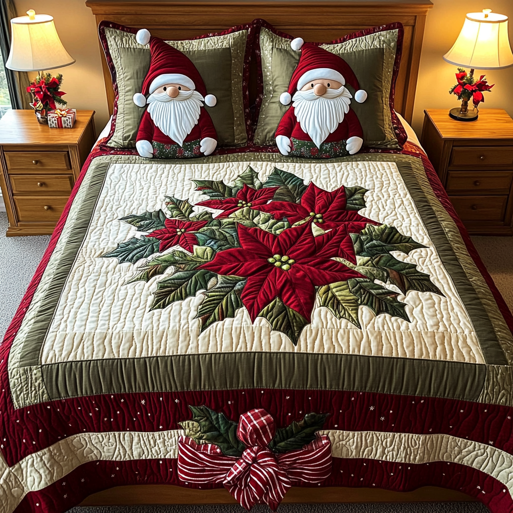 Christmas Gnome TAI311024077 Quilt Bedding Set