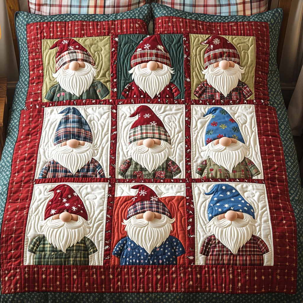 Christmas Gnome TAI311024313 Quilt Blanket