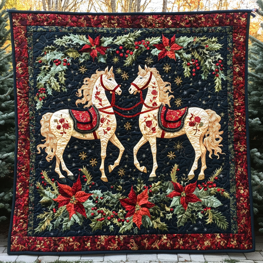 Christmas Horse TAI281024248 Quilt Blanket