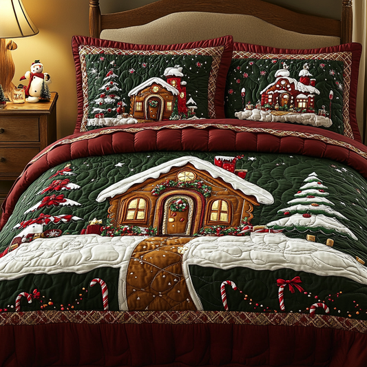 Christmas House TAI061124038 Quilt Bedding Set