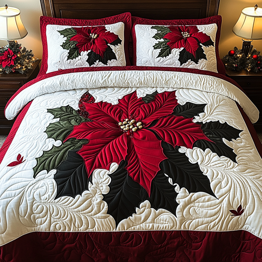 Christmas Poinsettia TAI041124227 Quilt Bedding Set