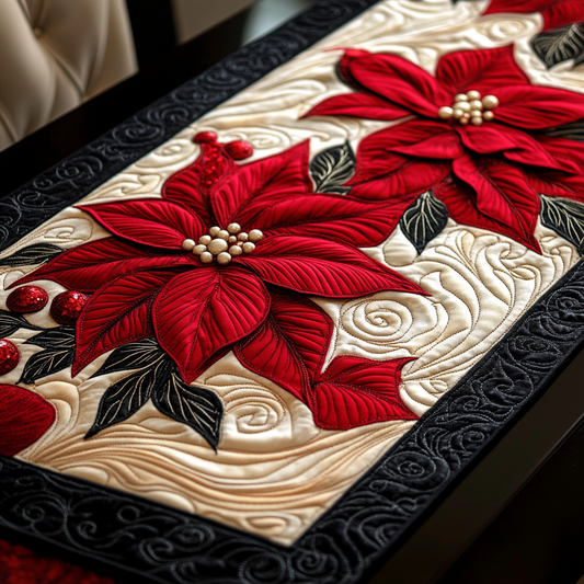 Christmas Poinsettia TAI041124611 Quilted Table Runner