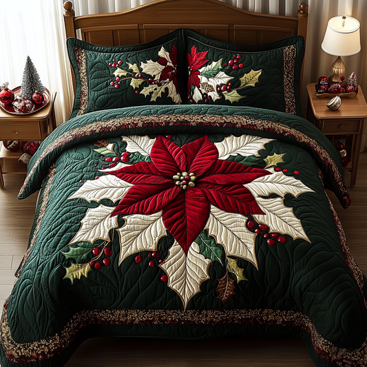 Christmas Poinsettia TAI061124061 Quilt Bedding Set