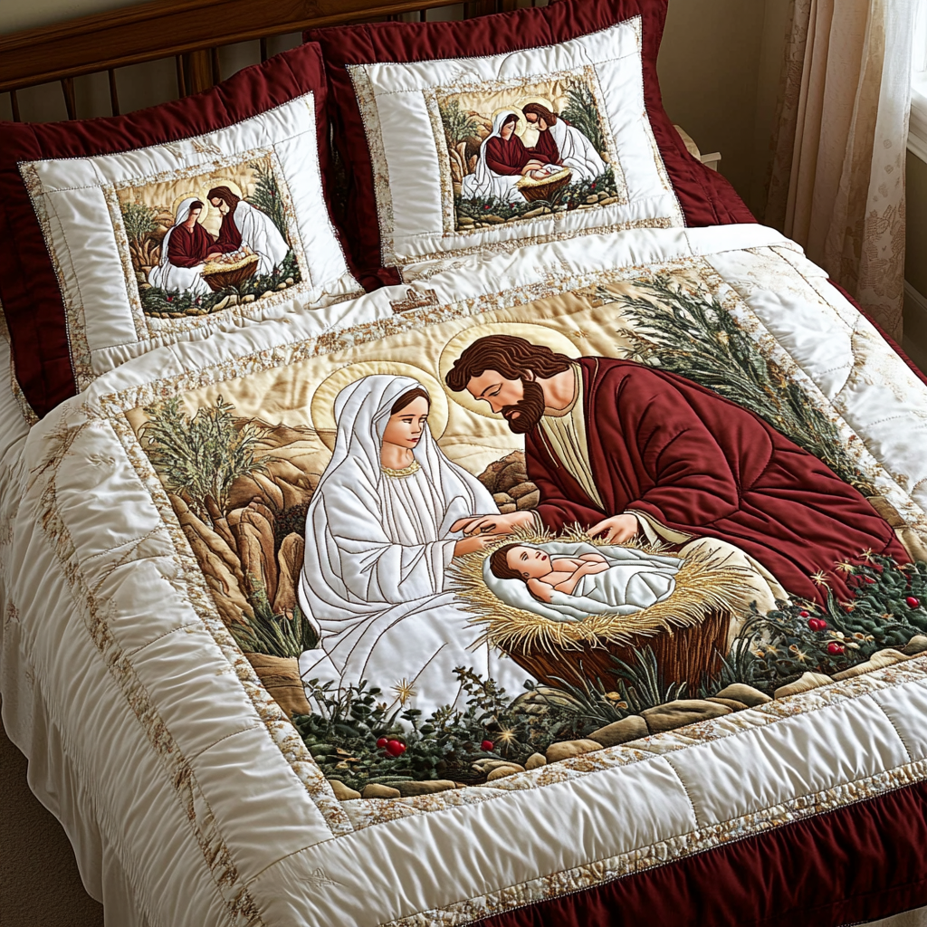 Nativity Scene TAI311024016 Quilt Bedding Set