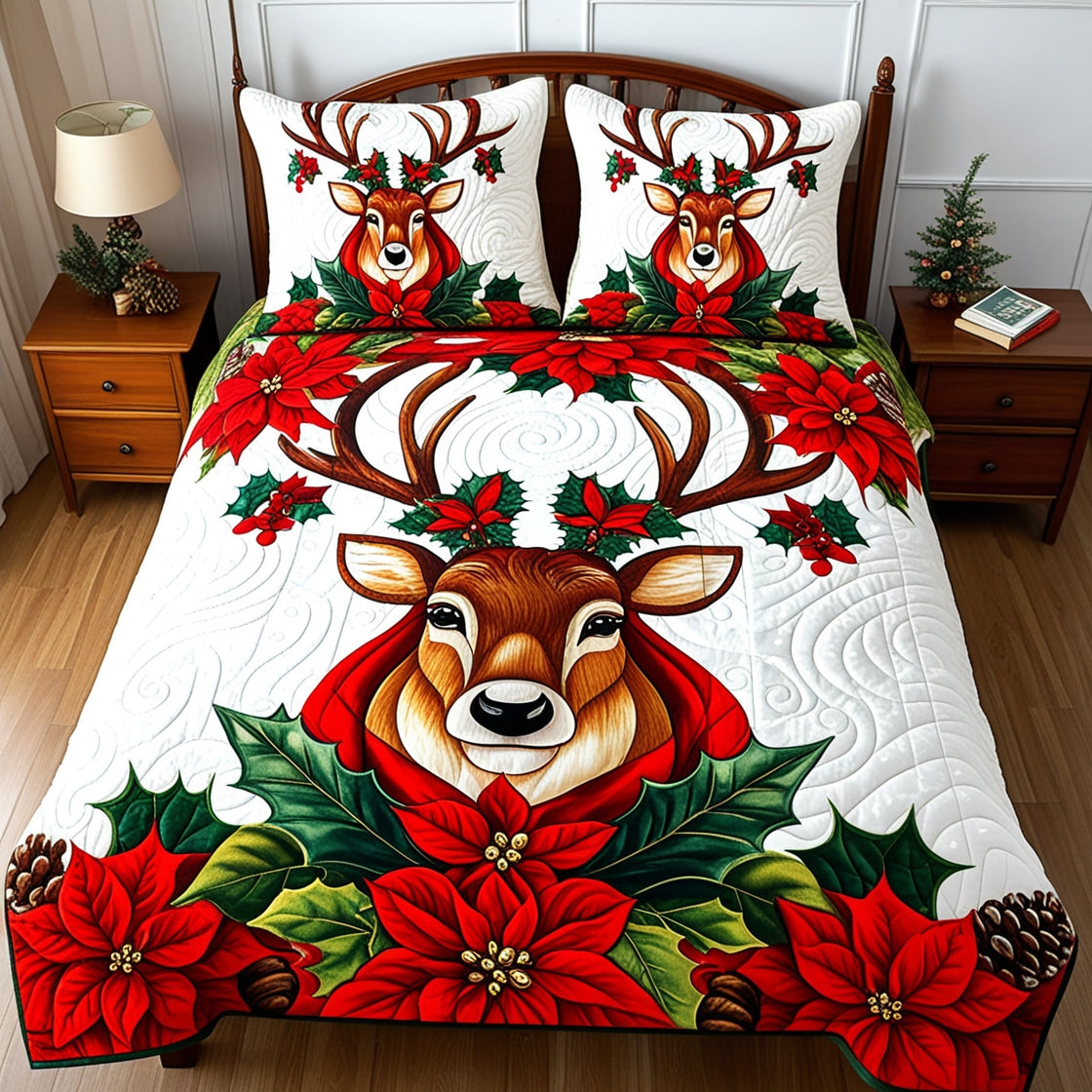 Christmas Reindeer NTA041124405 Quilt Bedding Set