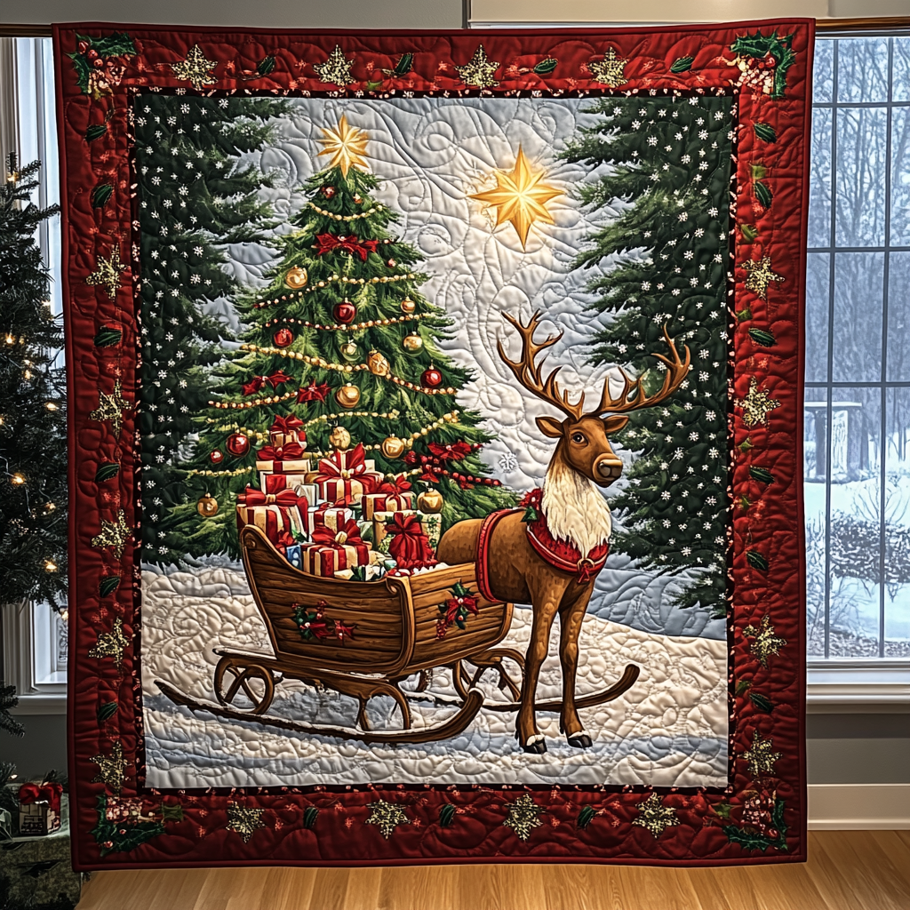 Christmas Reindeer TAI061124359 Quilt Blanket