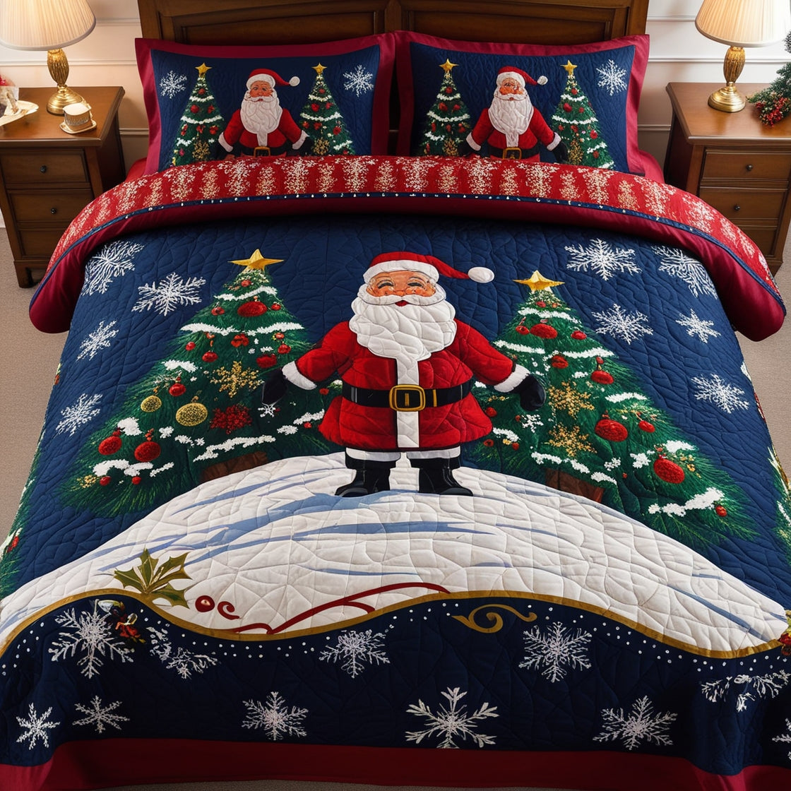 Christmas Santa NTA041124413 Quilt Bedding Set