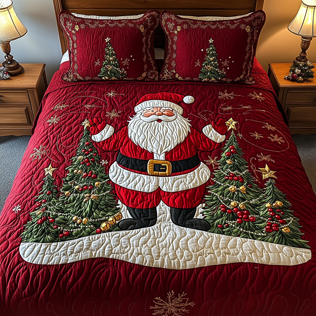 Christmas Santa TAI041124165 Quilt Bedding Set