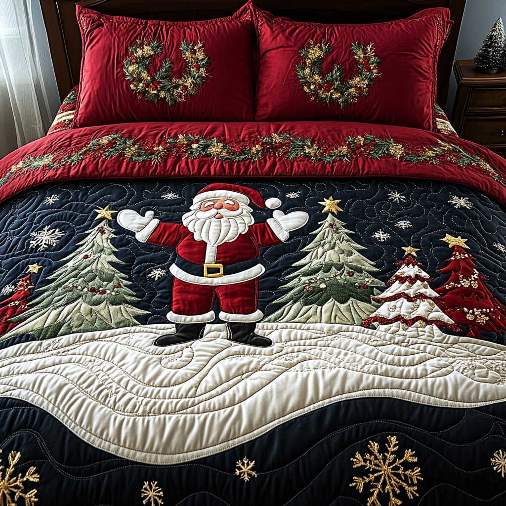 Christmas Santa TAI041124173 Quilt Bedding Set