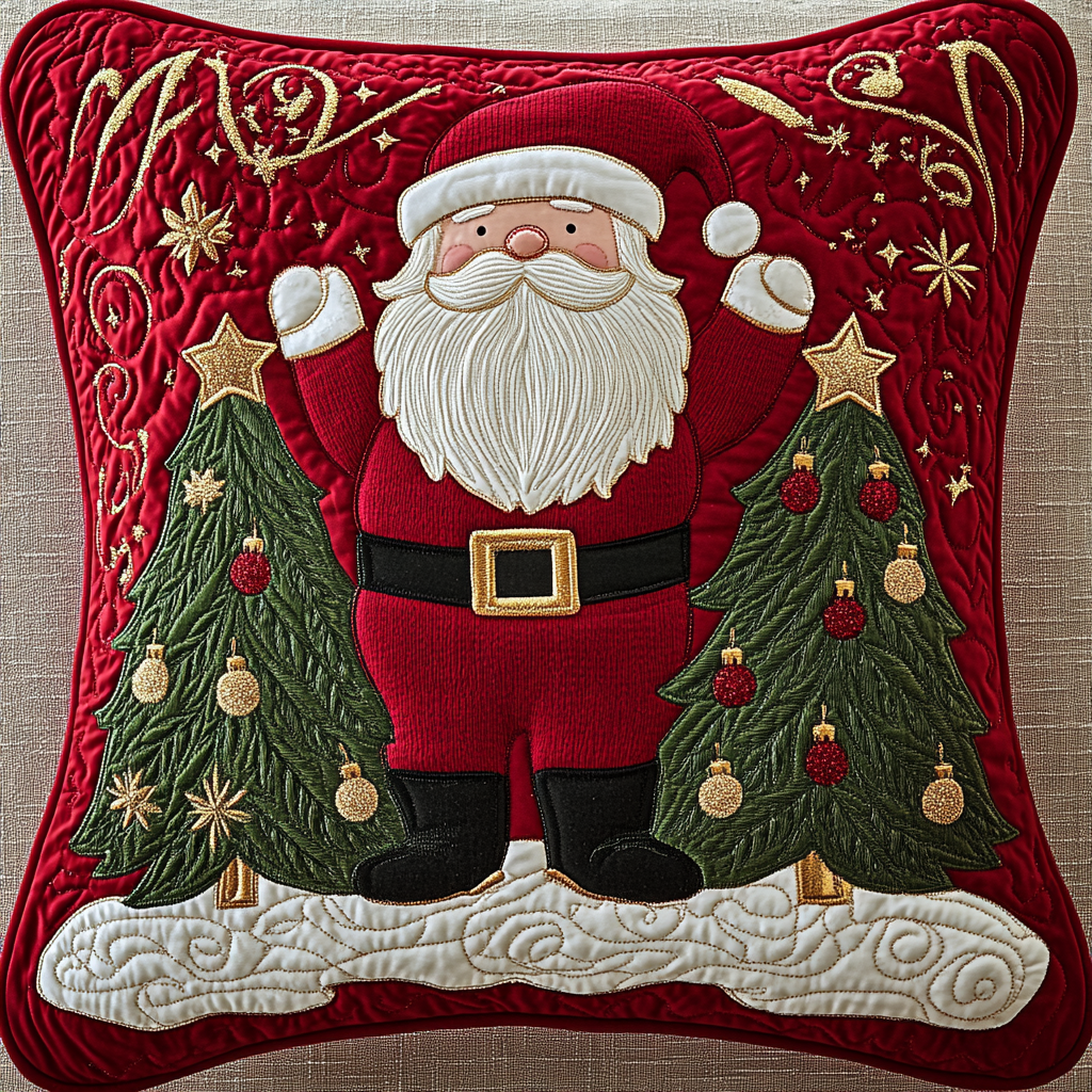 Christmas Santa TAI061124242 Quilted Pillow Case