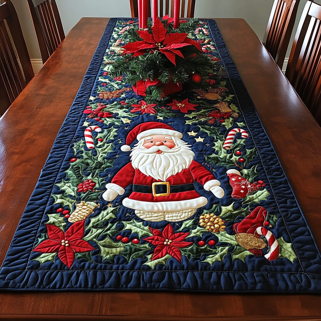 Christmas Santa TAI281024296 Quilted Table Runner