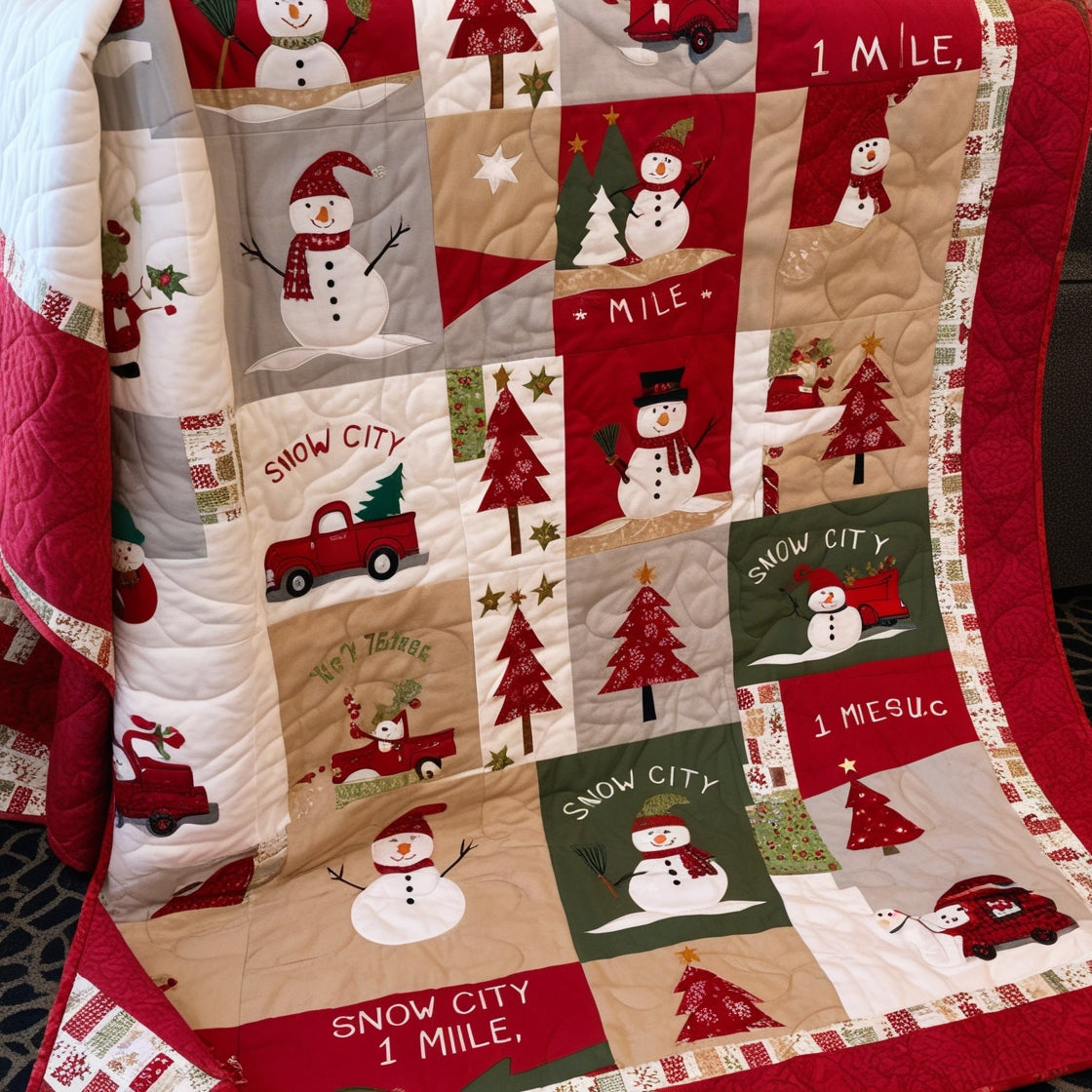 Christmas Snowman NTA151024303 Quilt Blanket