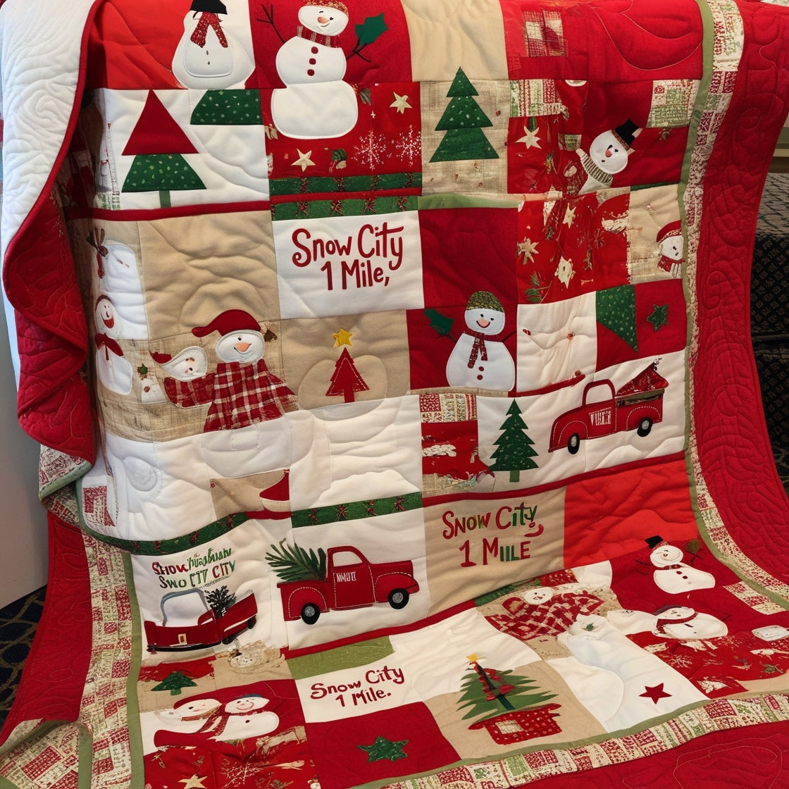 Christmas Snowman NTA151024304 Quilt Blanket