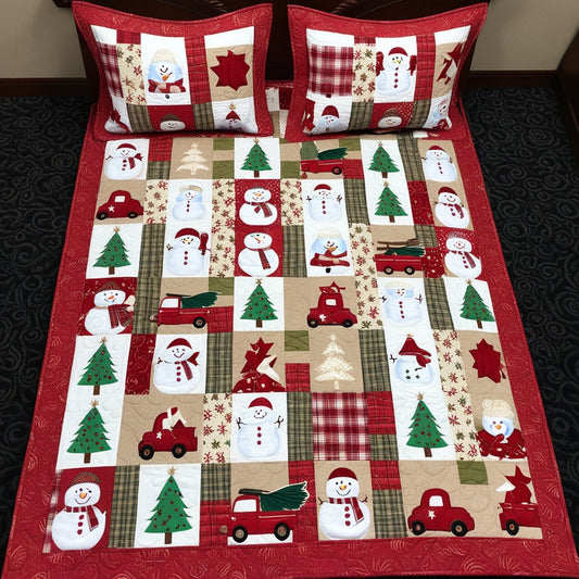 Christmas Snowman NTA181024626 Quilt Bedding Set