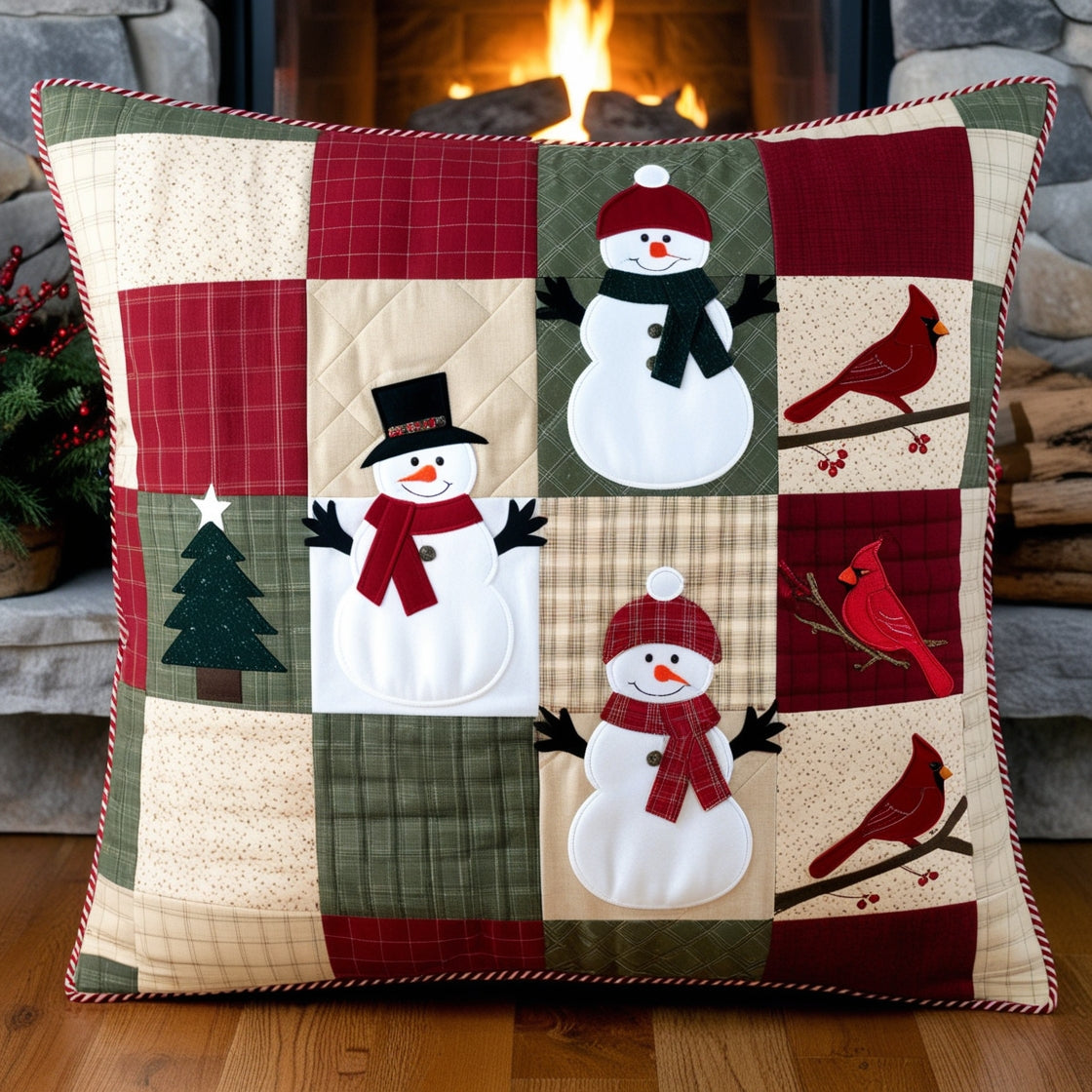 Christmas Snowman NTA181024636 Quilted Pillow Case