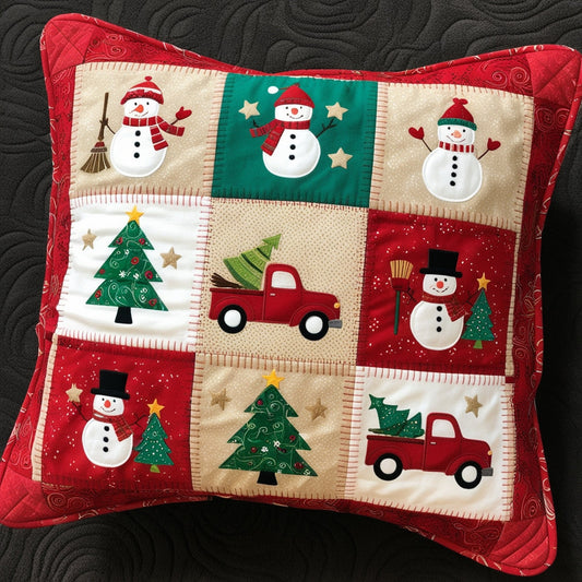 Christmas Snowman NTA181024644 Quilted Pillow Case