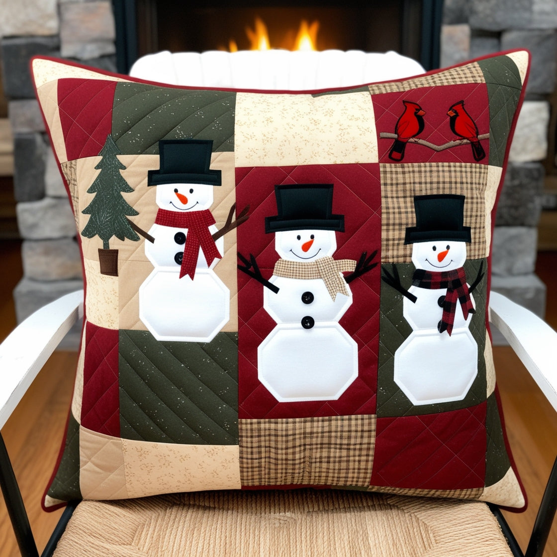 Christmas Snowman NTA181024653 Quilted Pillow Case