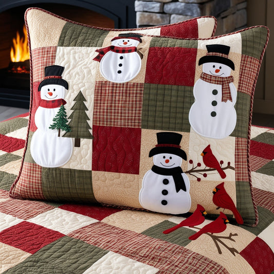 Christmas Snowman NTA181024656 Quilted Pillow Case