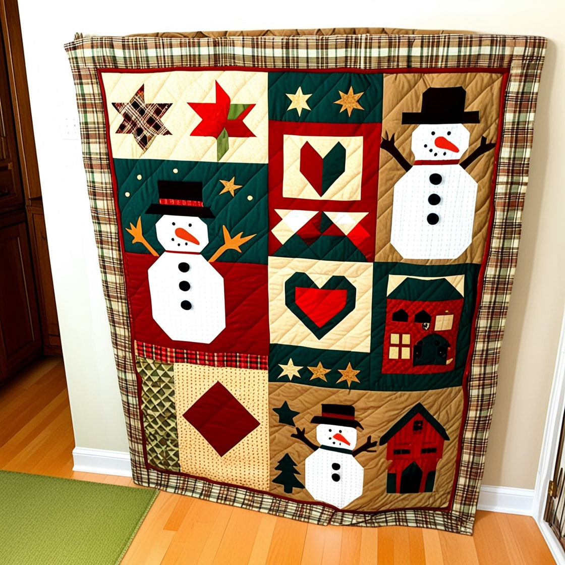 Christmas Snowman NTA281024057 Quilt Blanket