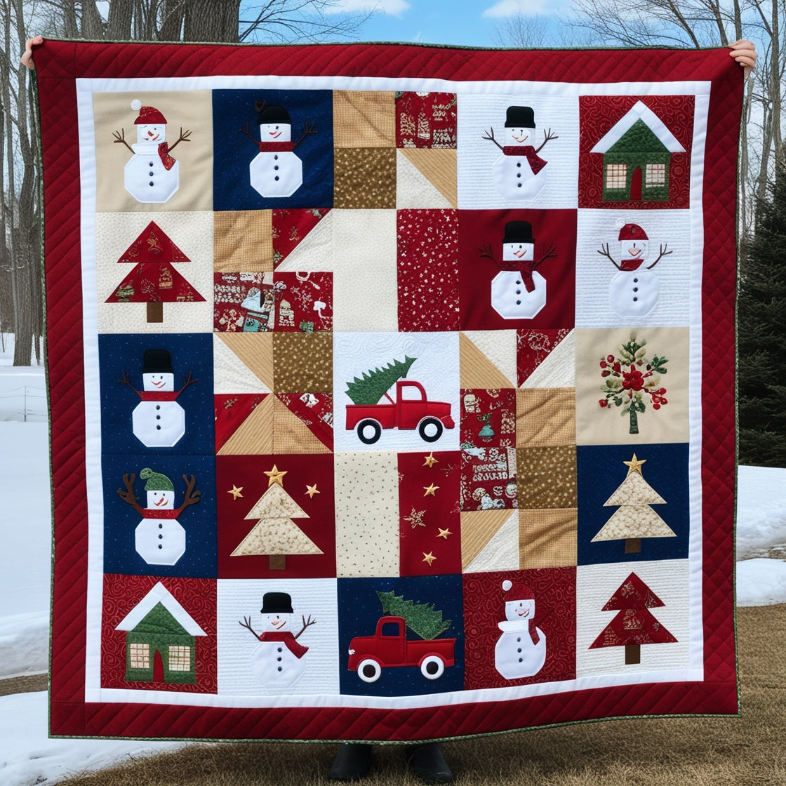 Christmas Snowman NTA281024102 Quilt Blanket