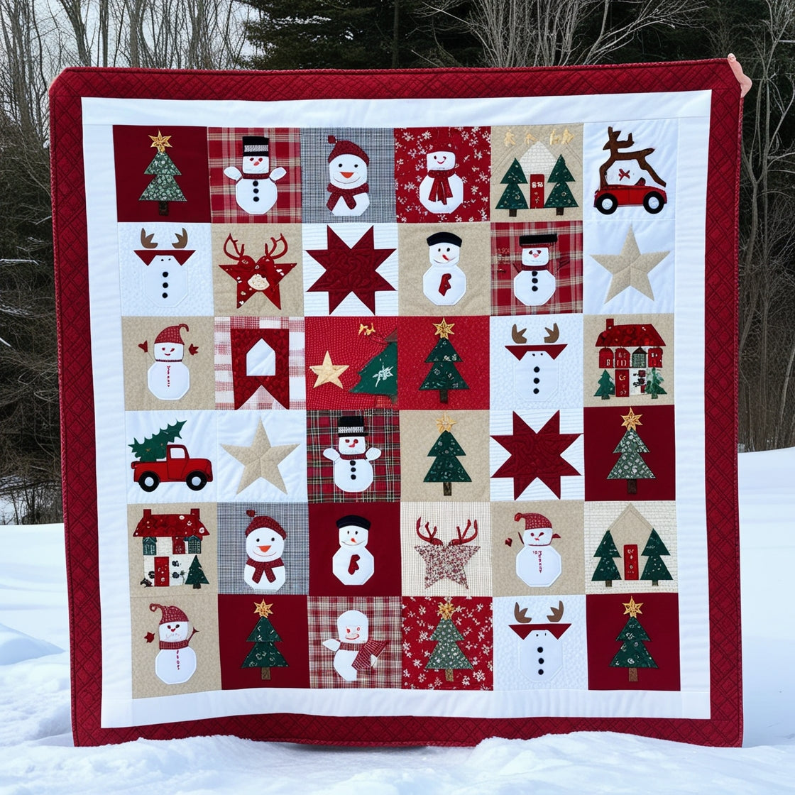 Christmas Snowman NTA281024103 Quilt Blanket