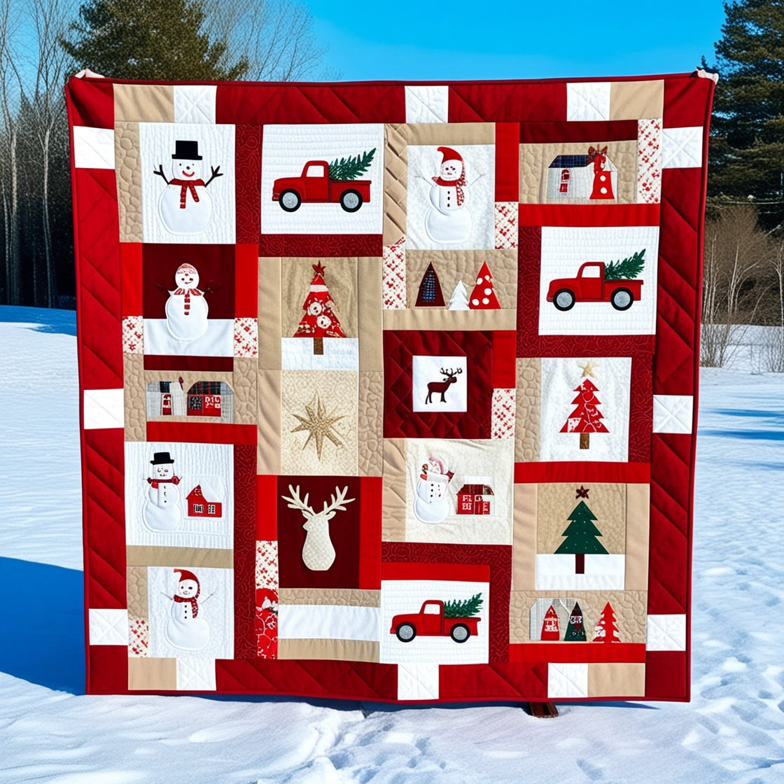 Christmas Snowman NTA281024104 Quilt Blanket