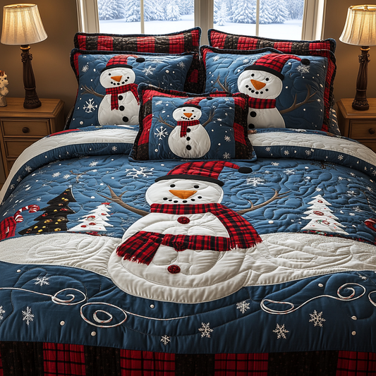 Christmas Snowman TAI041124256 Quilt Bedding Set