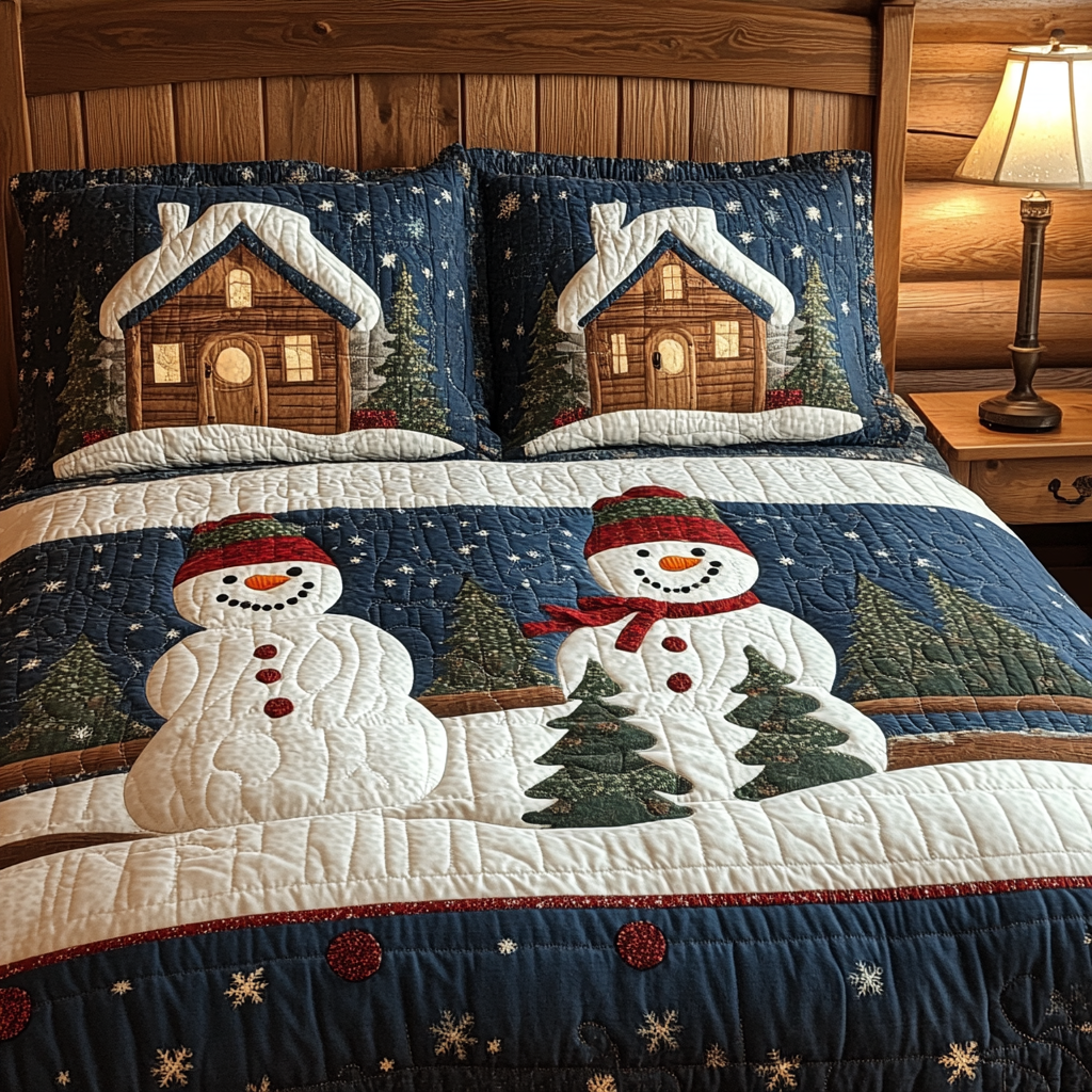 Christmas Snowman TAI061124068 Quilt Bedding Set