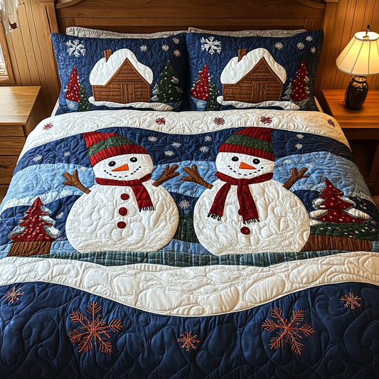 Christmas Snowman TAI061124070 Quilt Bedding Set