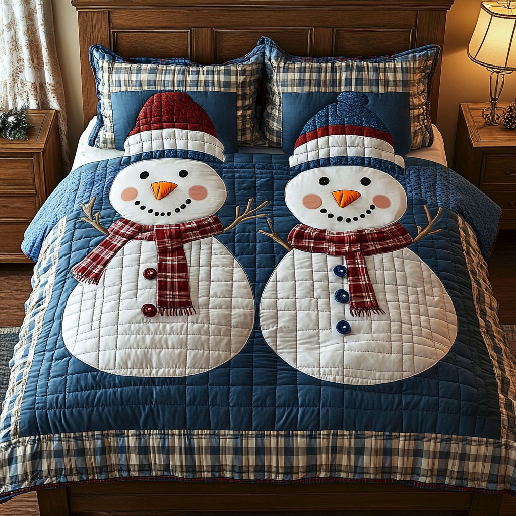 Christmas Snowman TAI061124077 Quilt Bedding Set