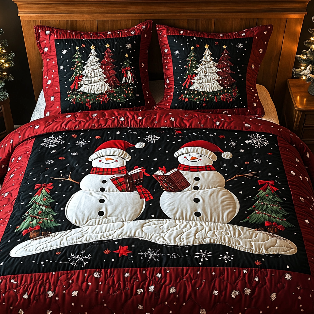 Christmas Snowman TAI061124112 Quilt Bedding Set