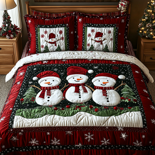 Christmas Snowman TAI061124121 Quilt Bedding Set