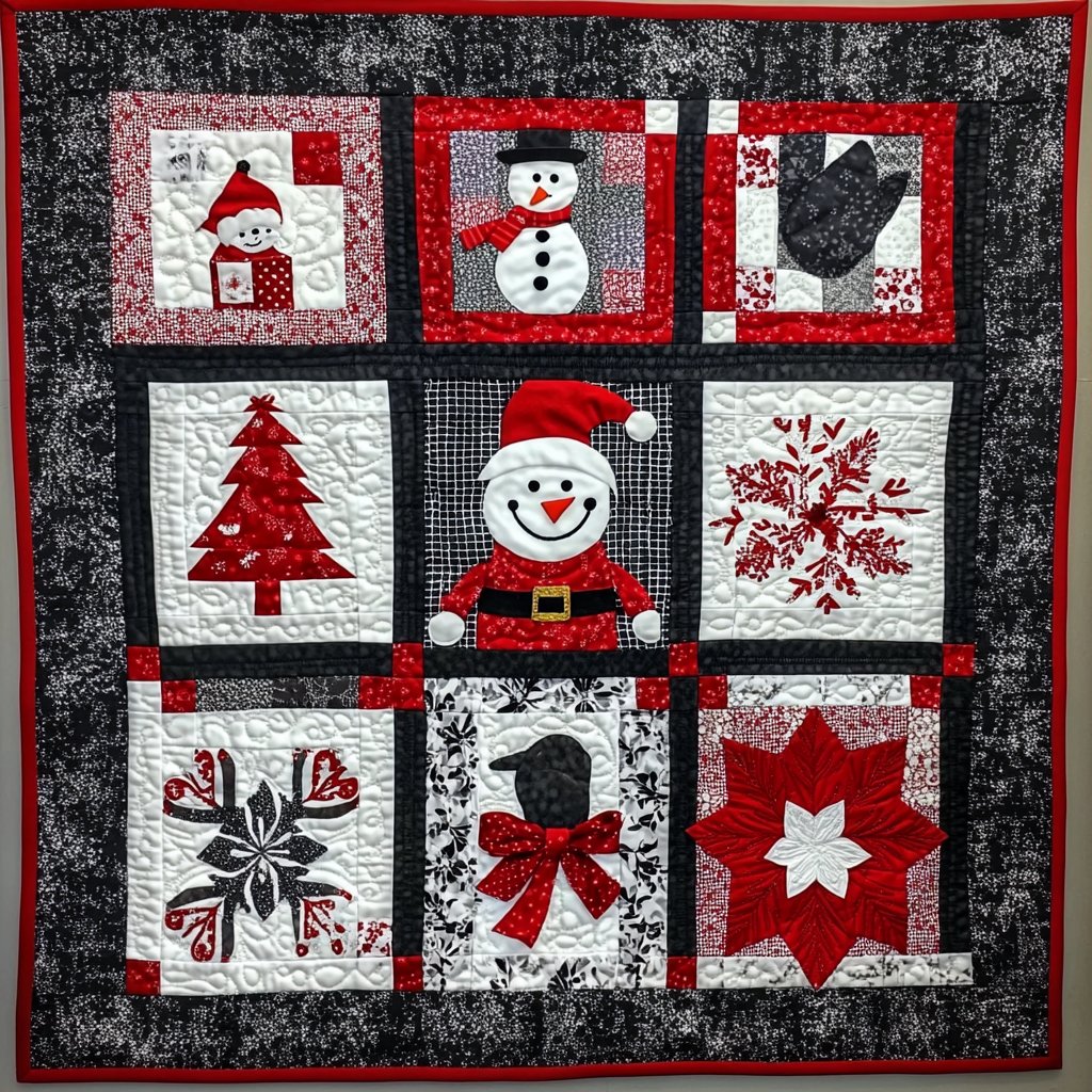 Christmas Snowman TAI281024257 Quilt Blanket