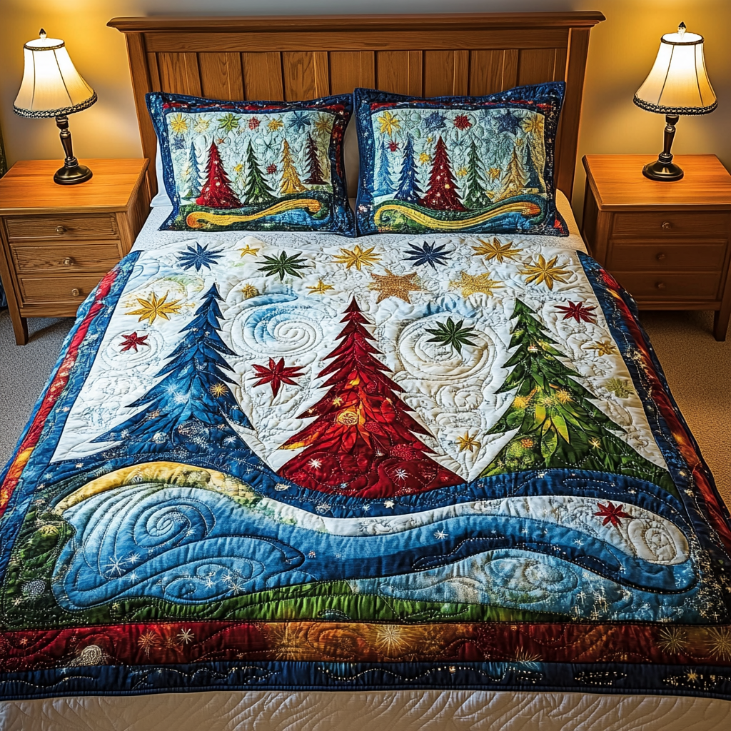 Christmas Tree TAI041124156 Quilt Bedding Set