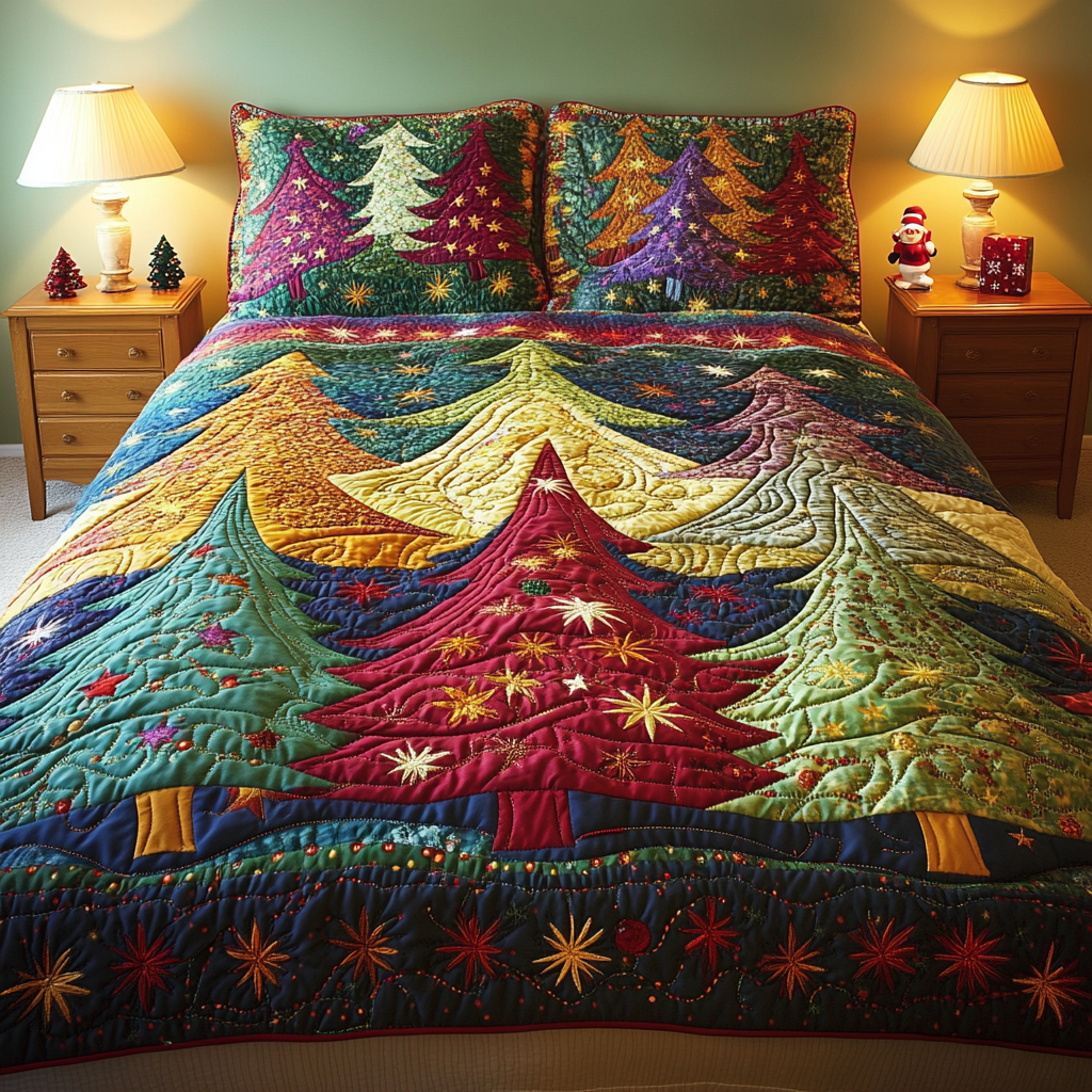 Christmas Tree TAI041124207 Quilt Bedding Set