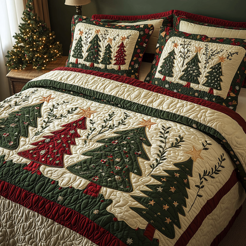 Christmas Tree TAI041124242 Quilt Bedding Set