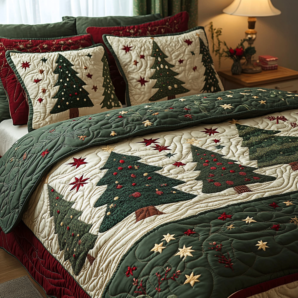 Christmas Tree TAI041124243 Quilt Bedding Set