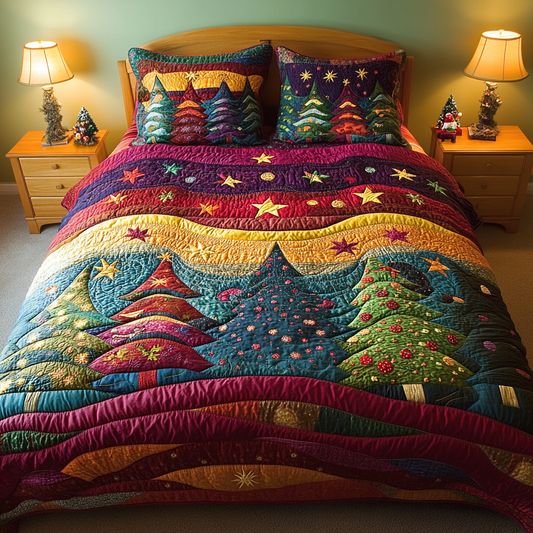 Christmas Tree TAI041124388 Quilt Bedding Set