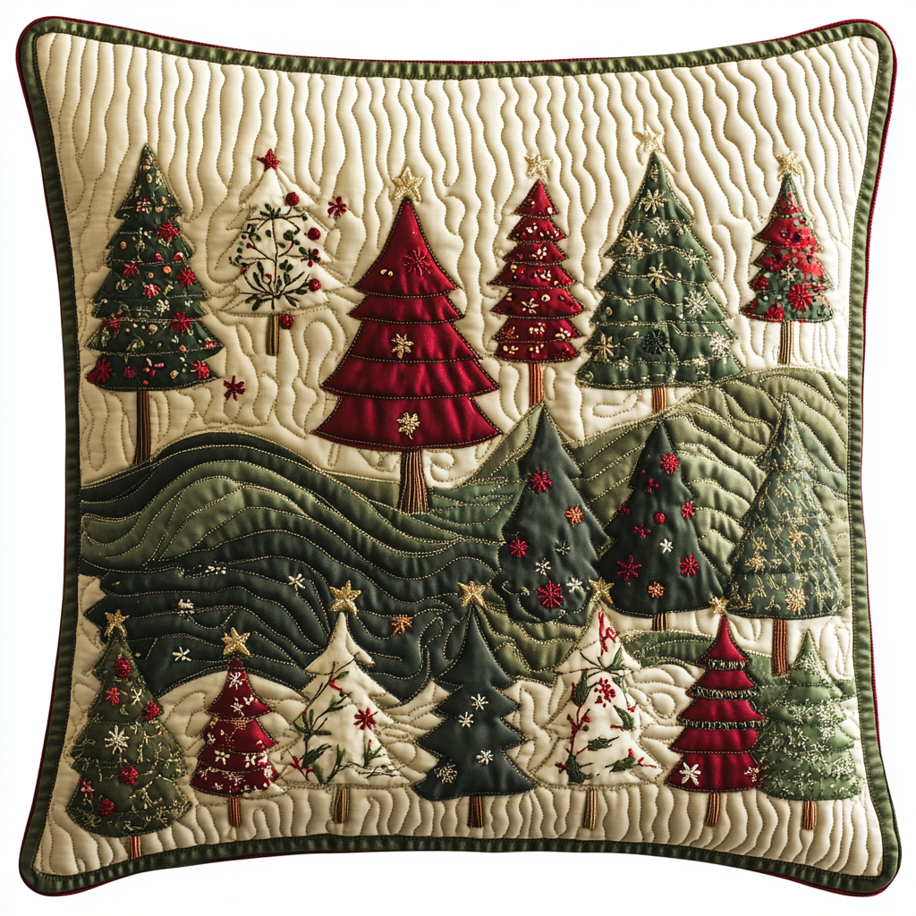 Christmas Tree TAI041124554 Quilted Pillow Case