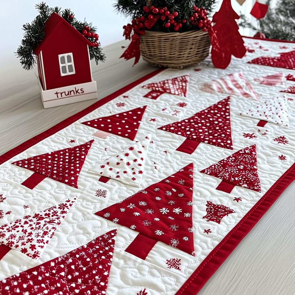 Christmas Tree TAI061124198 Quilted Table Runner