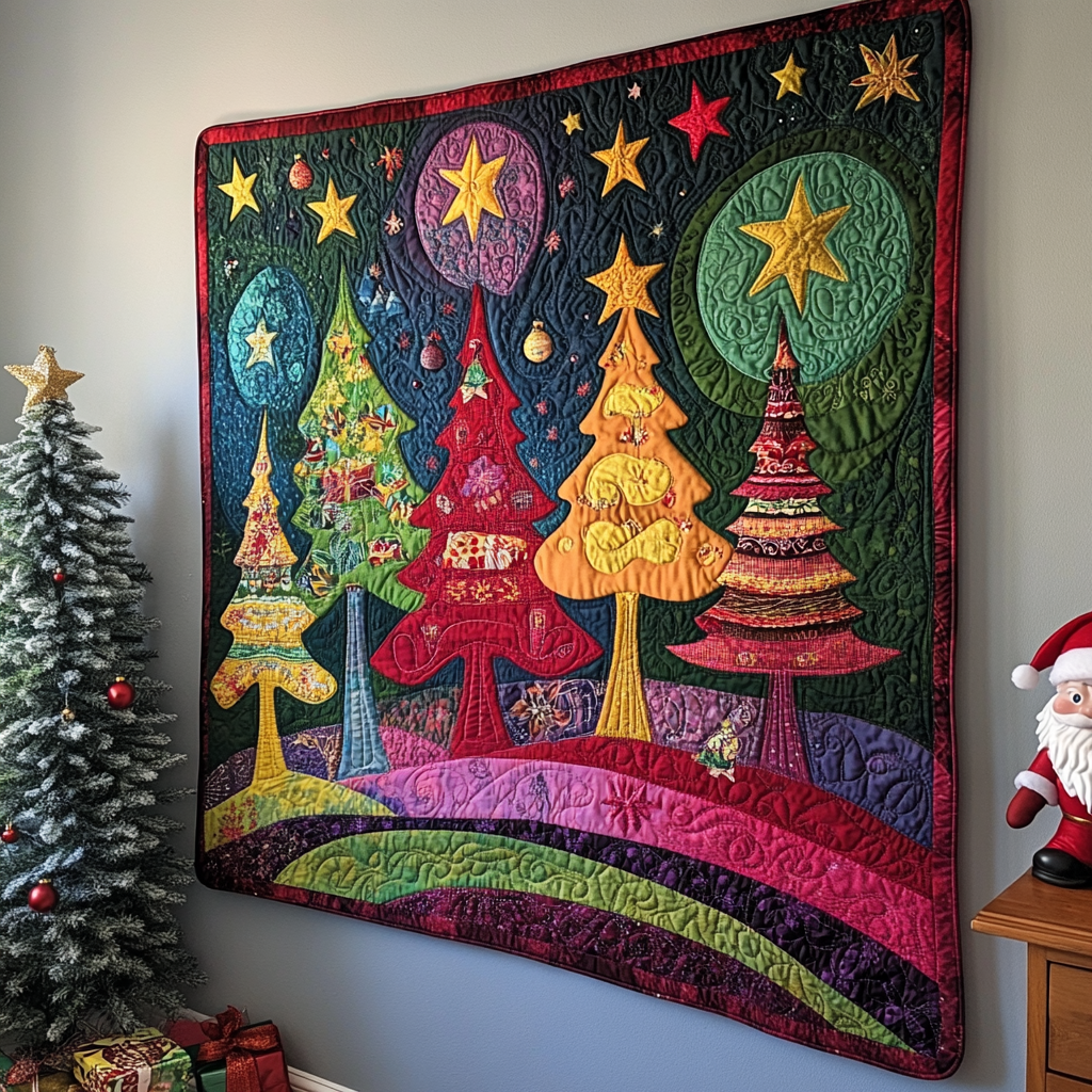 Christmas Tree TAI061124309 Quilt Blanket