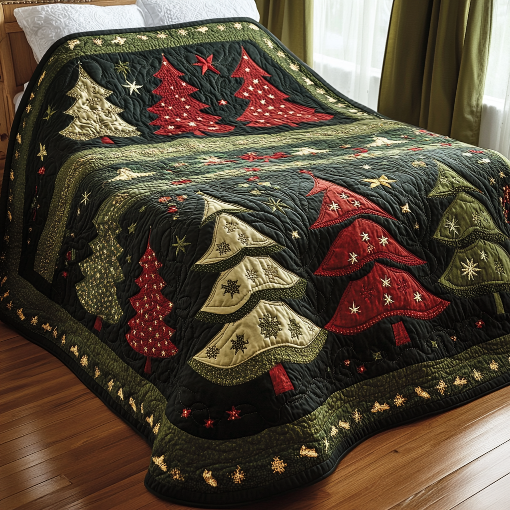 Christmas Tree TAI061124330 Quilt Blanket