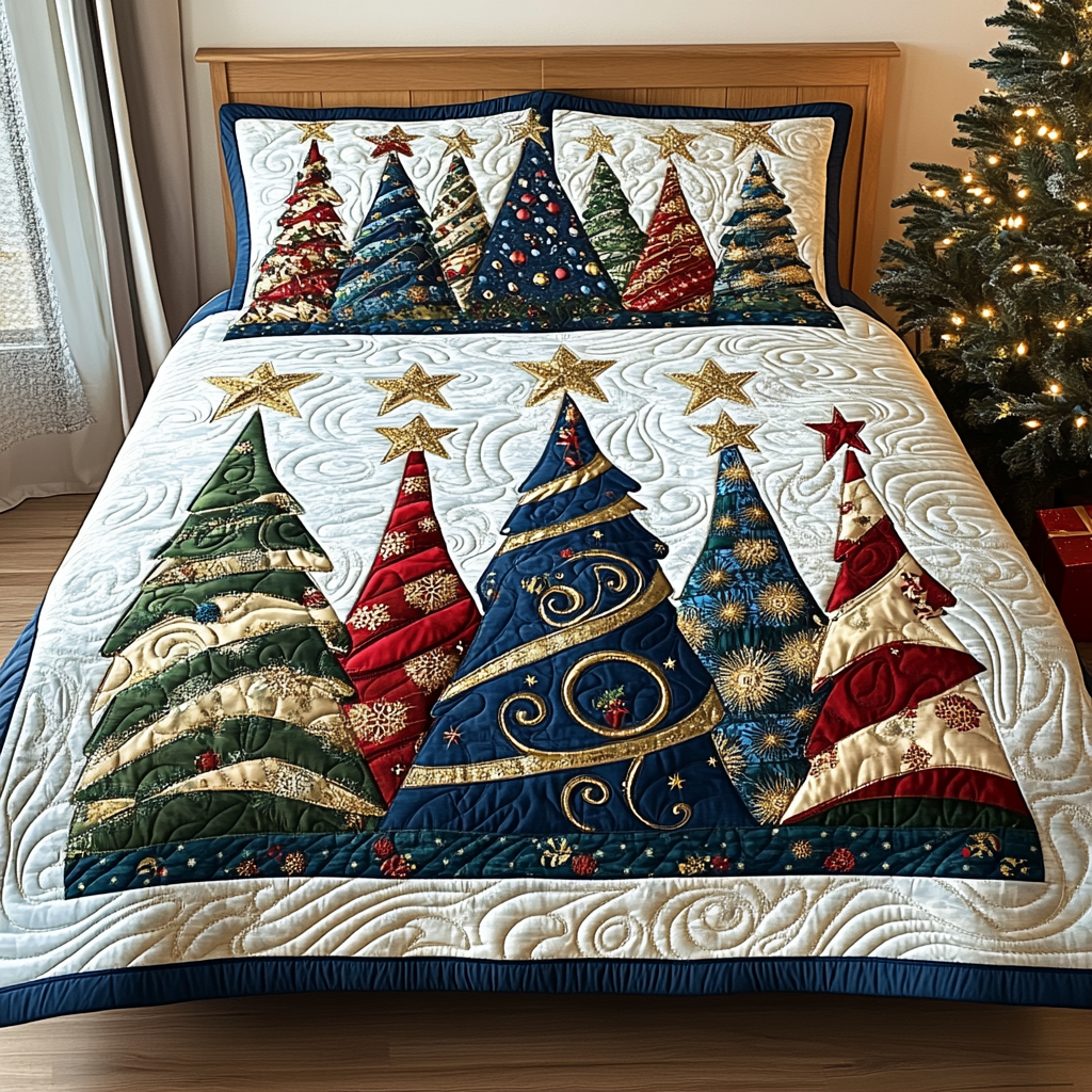 Christmas Tree TAI311024027 Quilt Bedding Set